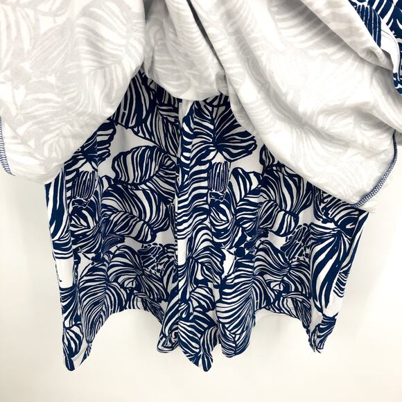 LILLY PULITZER Women's Parigi Romper XL Blue Aegean Navy Beach Path Print NWT - Picture 9 of 14